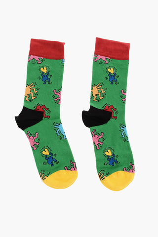 KEITH HARING stretch cotton 2 socks set