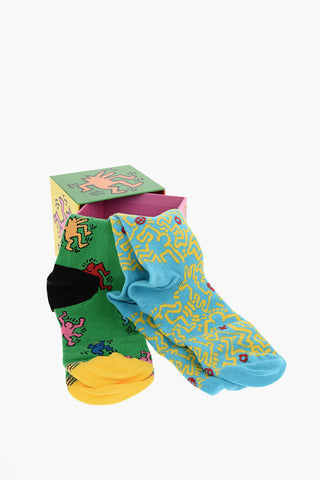 KEITH HARING stretch cotton 2 socks set
