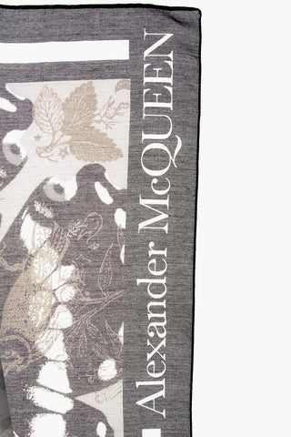 butterflies printed foulard