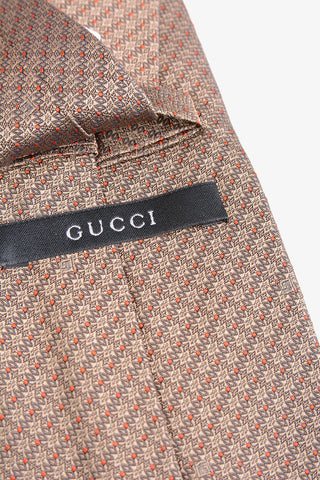 Embroidered Silk Tie