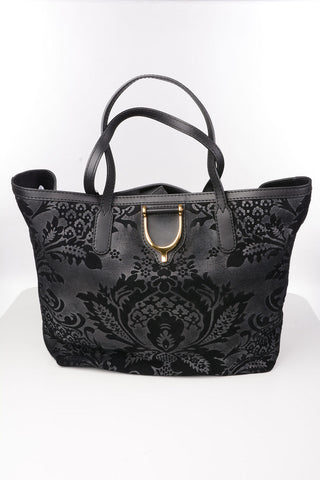 Borsa Tote fantasia antemio in pelle scamosciata