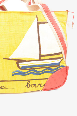Fabric APEBARCA Tote bag with leather details