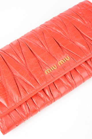 Leather matelassé lux wallet 