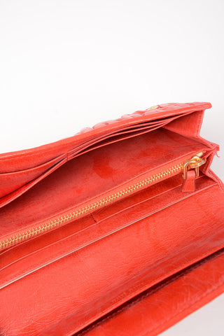 Leather matelassé lux wallet 