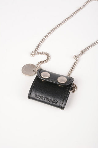 HOMME Chain Neck Keychain with leather Pendant