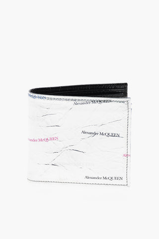 metallic leather wallet