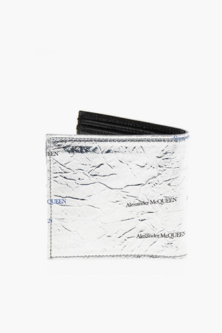 metallic leather wallet