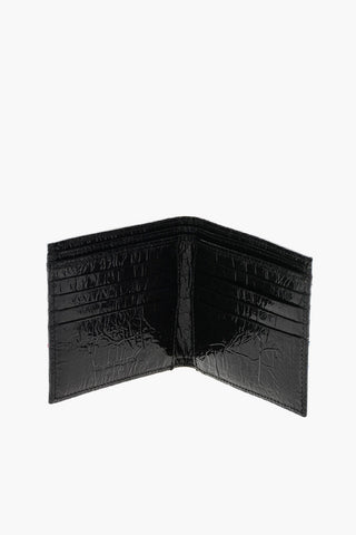 metallic leather wallet