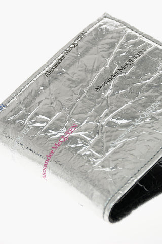 metallic leather wallet