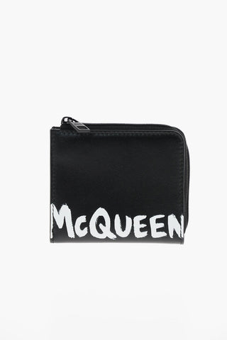 printed leather coin wallet