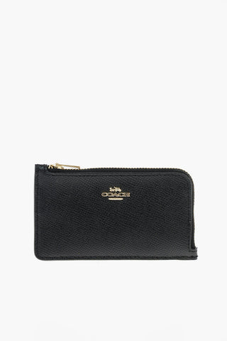 portacarte in pelle con chiusura zip