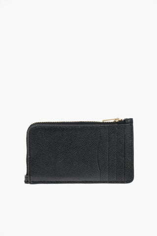 portacarte in pelle con chiusura zip