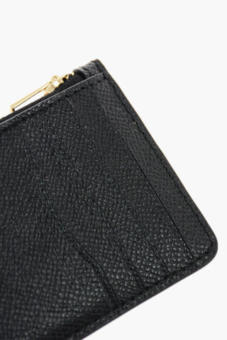 portacarte in pelle con chiusura zip