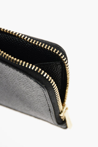 portacarte in pelle con chiusura zip