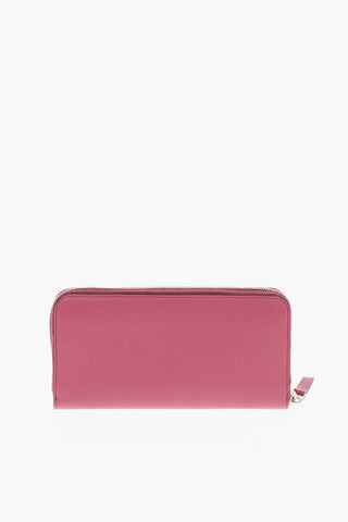 portafoglio in pelle con chiusura zip