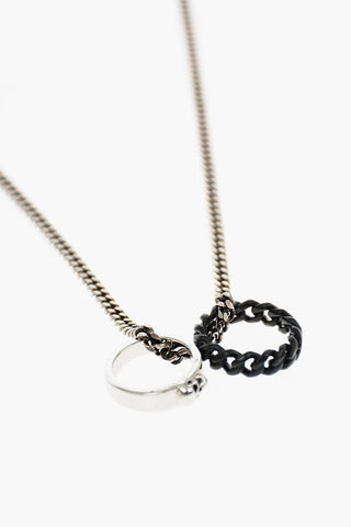 collana double ring in ottone