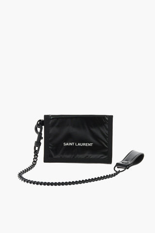 fabric wallet with removable chain