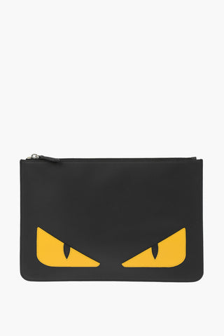 Pochette in Pelle con ricamo Occhi