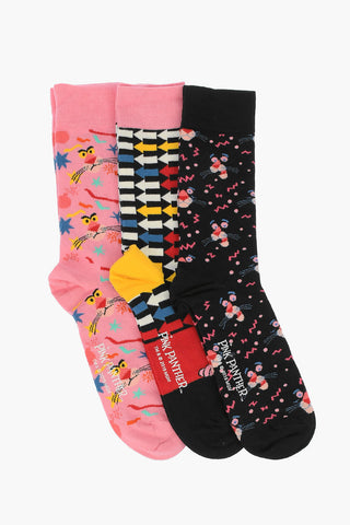 PINK PANTHER Embroidered 3 Socks set