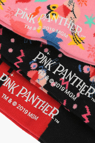 PINK PANTHER Embroidered 3 Socks set