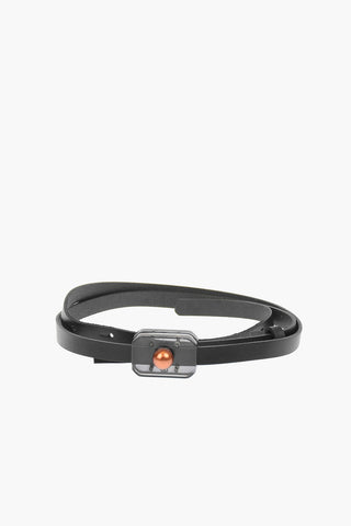 MM6 10mm Leather Slim Belt
