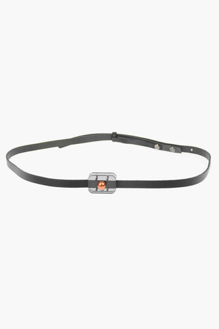 MM6 10mm Leather Slim Belt