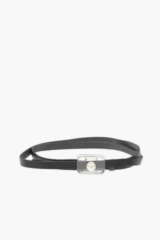 MM6 10mm Leather Slim Belt