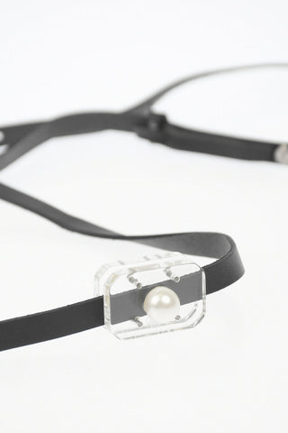 MM6 10mm Leather Slim Belt