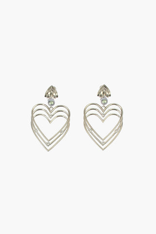 Earrings with Heart Pendant
