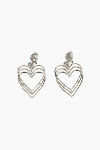 Earrings with Heart Pendant