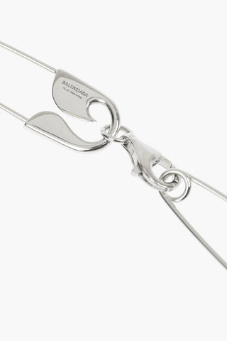 Silver necklace with Pins
