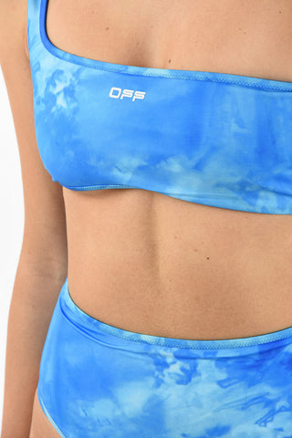 Tie Dye Effect One shoulder Bikini