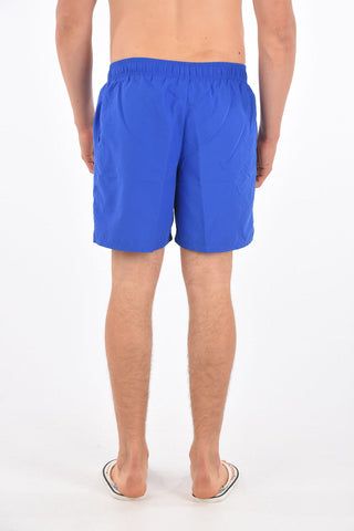 SWIM Costume da Bagno Boxer in Tinta Unita con Logo Ricamato