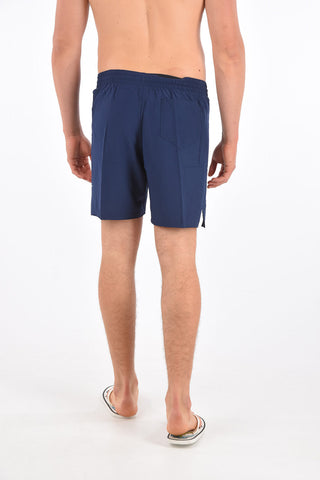 Boxer Swimsuit with Patch Pocket