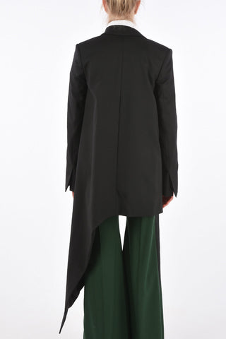 Asymmetrical Peaked Lapel Blazer