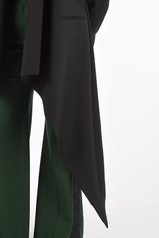 Asymmetrical Peaked Lapel Blazer