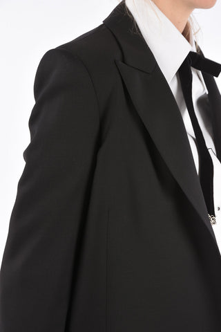 Asymmetrical Peaked Lapel Blazer