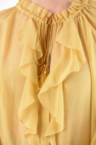 Camicia Drappeggiata con Abbottonatura Nascosta 