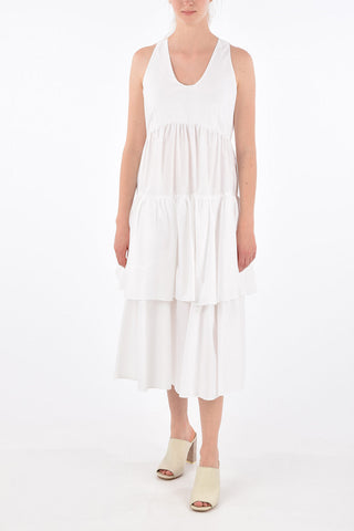 Flounced Midi Dress