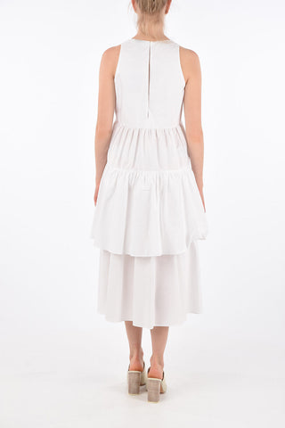 Flounced Midi Dress