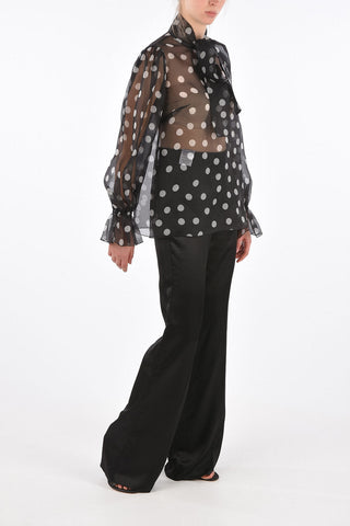 Blusa Tie Neck a Pois