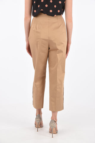 Pantaloni a Doppia Pince con Tasche a Filo