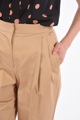 Pantaloni a Doppia Pince con Tasche a Filo