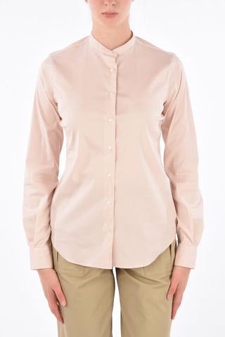 Camicia Slim Fit con Collo Coreano 