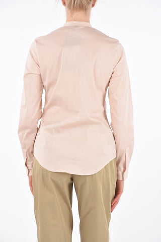 Camicia Slim Fit con Collo Coreano 