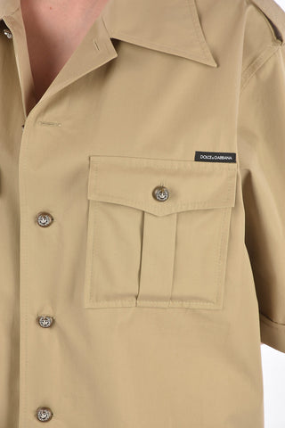 Jewel Button Spread Collar Shirt