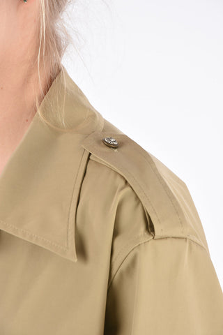 Jewel Button Spread Collar Shirt