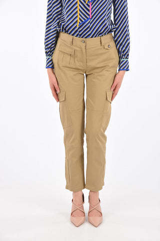 Pantaloni Cargo con Bottoni Gioiello