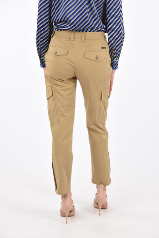 Pantaloni Cargo con Bottoni Gioiello