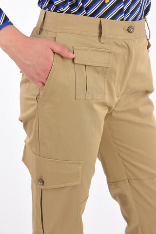 Pantaloni Cargo con Bottoni Gioiello